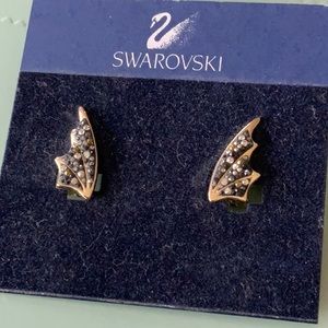 Swarovski Bat Wing clip on earrings.